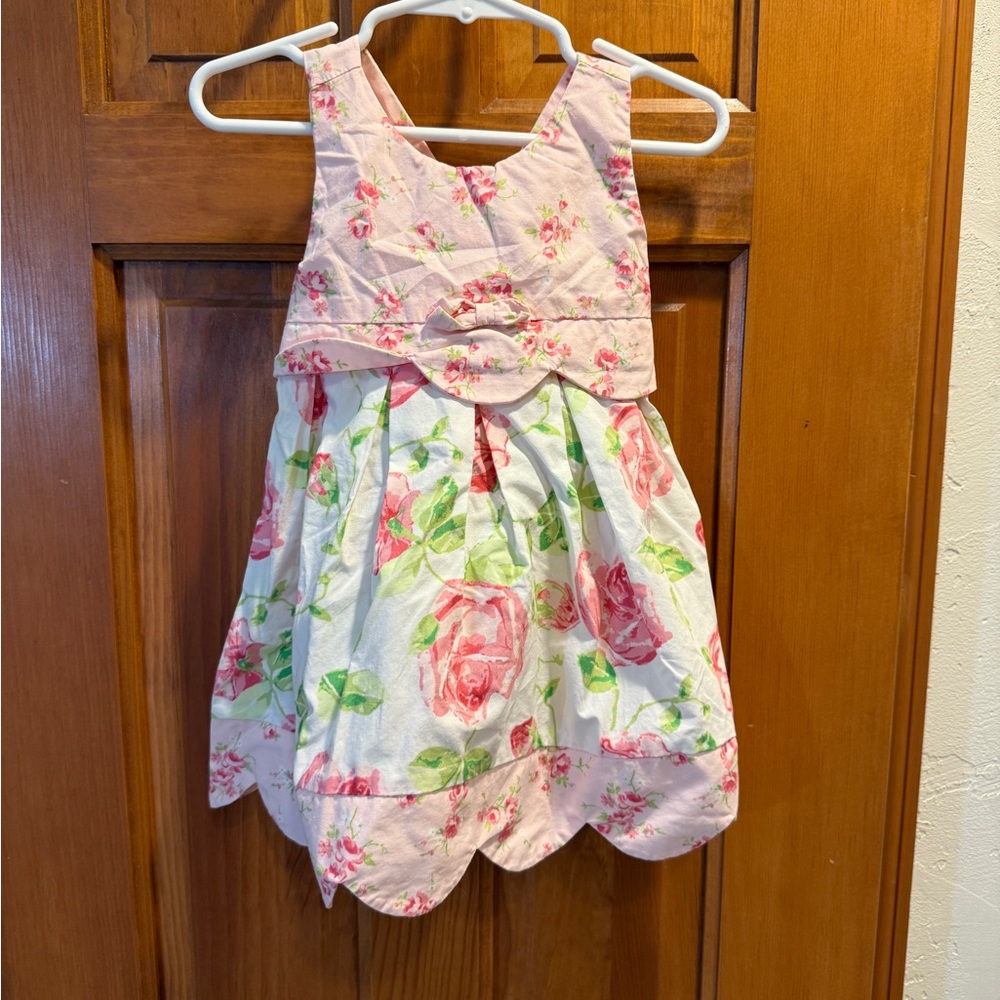 Hartstrings Pink and White Floral Dress